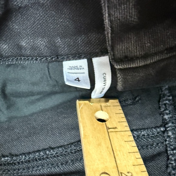LOFT Curvy Skinny Mid Rise Black Denim Jeans Pants Women's Size 4 - Picture 13 of 16